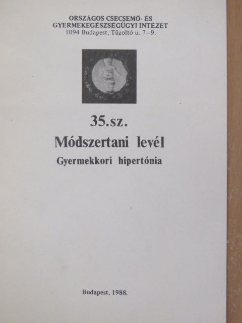 Gyermekkori hipertónia [antikvár]