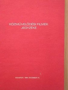 Közművelődési filmek jegyzéke [antikvár]
