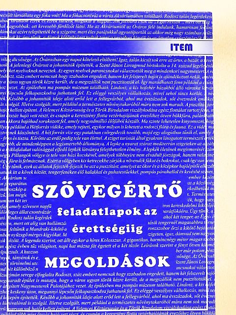 Szövegértő feladatlapok az érettségiig - Megoldások [antikvár]