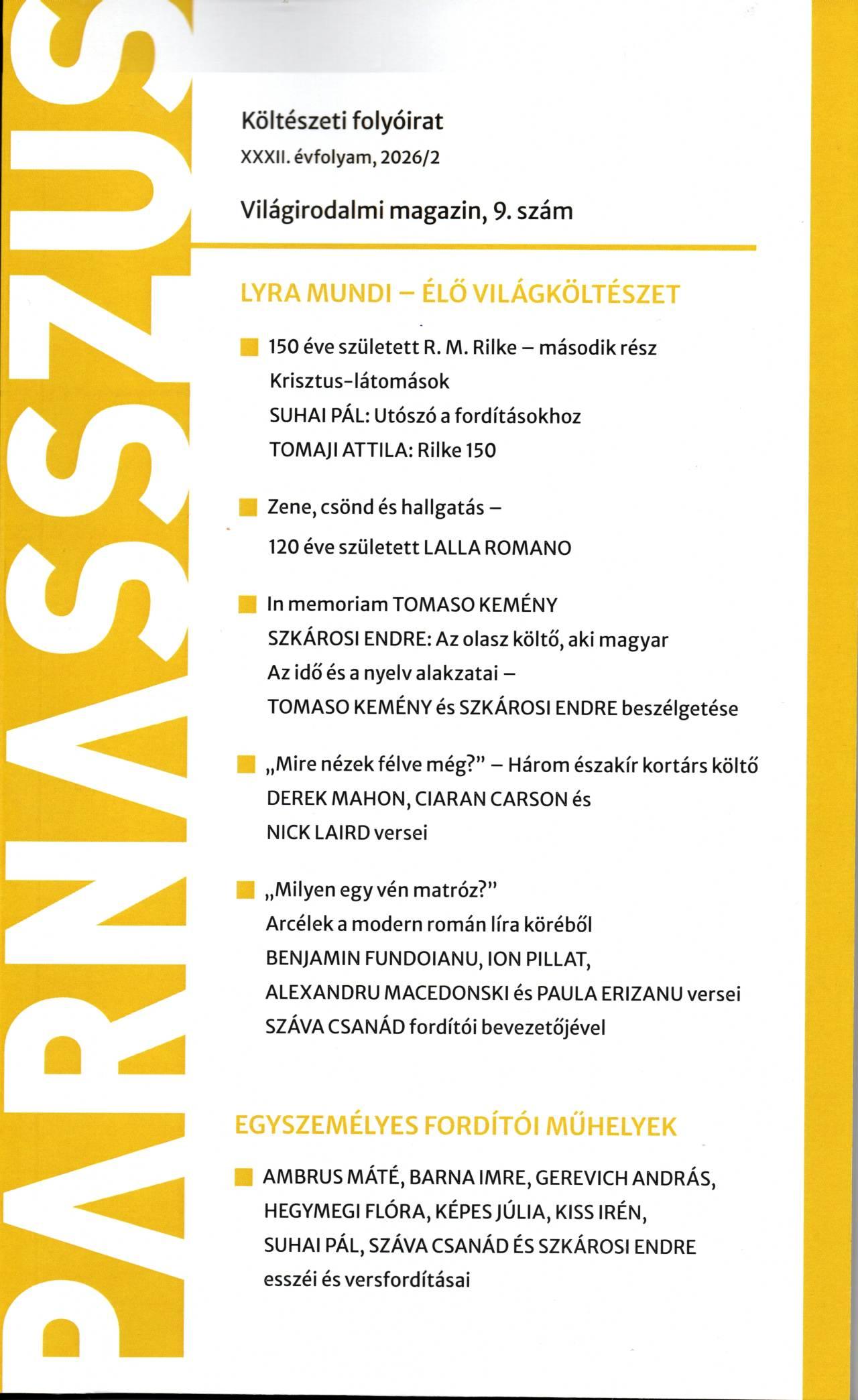 Parnasszus 2026/2