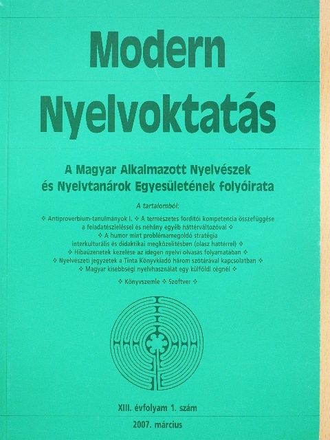 Barta Péter - Modern Nyelvoktatás 2007/1. [antikvár]