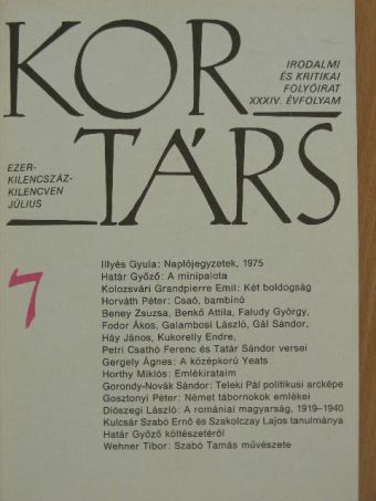 Beney Zsuzsa - Kortárs 1990. július [antikvár]