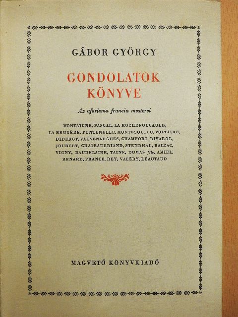 Alexandre Dumas Fils - Gondolatok könyve [antikvár]