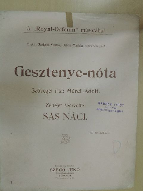 Mérei Adolf - Gesztenye-nóta [antikvár]