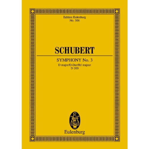 SCHUBERT - SYMPHONY NO.3 D-DUR TASCHENPARTITUR,ANTIKVÁR