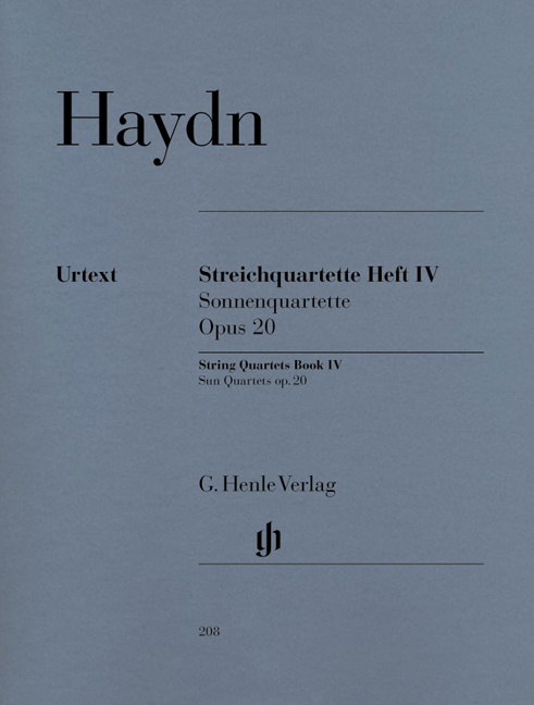 HAYDN J. - STREICHQUARTETTE HEFT IV, SONNENQUARTETTE OP.20 URTEXT, STIMMEN (FEDER & GERLACH)
