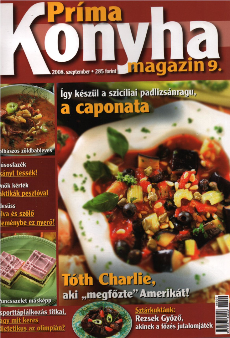 Hargitai György - Príma Konyha magazin 2008. szeptember [antikvár]