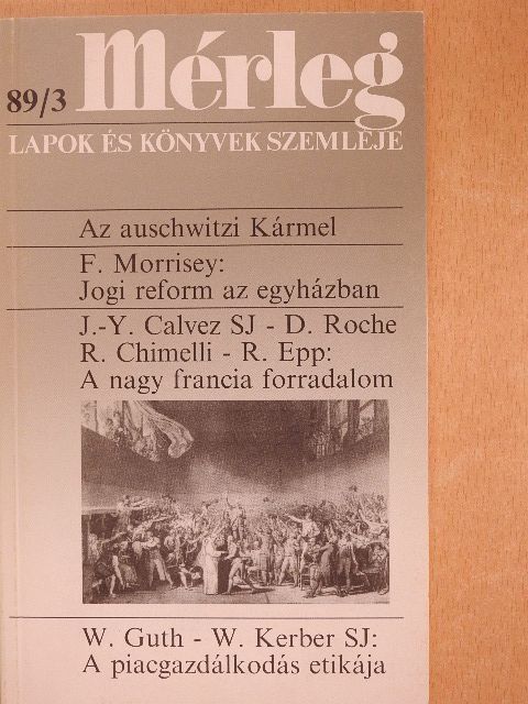 Daniel Roche - Mérleg 1989/3. [antikvár]