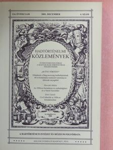 Bojtásné Damó Csilla - Hadtörténelmi Közlemények 2001. december [antikvár]