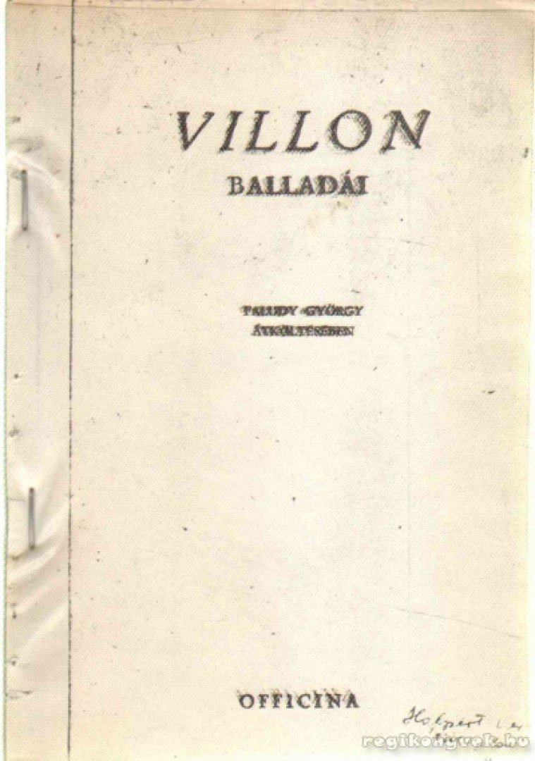 Villon balladái [antikvár]
