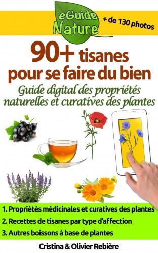 Olivier Rebiere Cristina Rebiere, - 90+ tisanes pour se faire du bien - Petit guide digital pour apprendre les propriétés naturelles et curatives des plantes [eKönyv: epub, mobi]