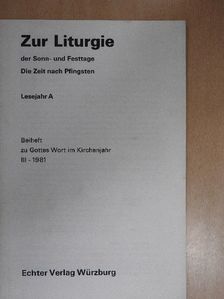 Zur Liturgie der Sonn- und Festtage [antikvár]