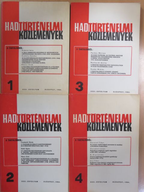 Domokos György - Hadtörténelmi Közlemények 1984/1-4. [antikvár]