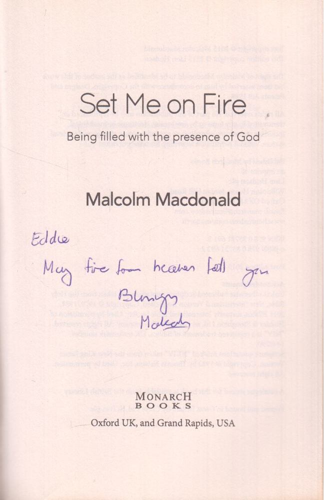 Malcolm Macdonald - Set Me on Fire (Dedikált) [antikvár]