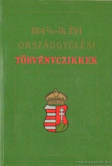 1847/8-ik évi országgyűlési törvényczikkek [antikvár]