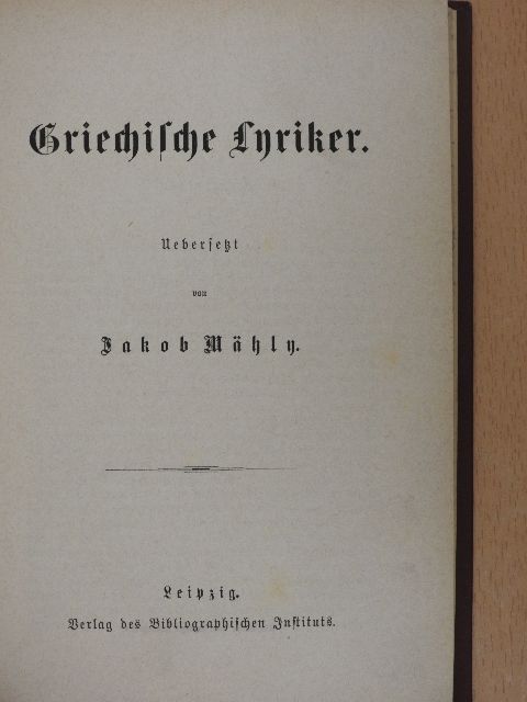 Anakreon - Griechische Lyriker (gótbetűs) [antikvár]