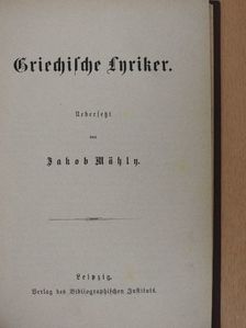 Anakreon - Griechische Lyriker (gótbetűs) [antikvár]