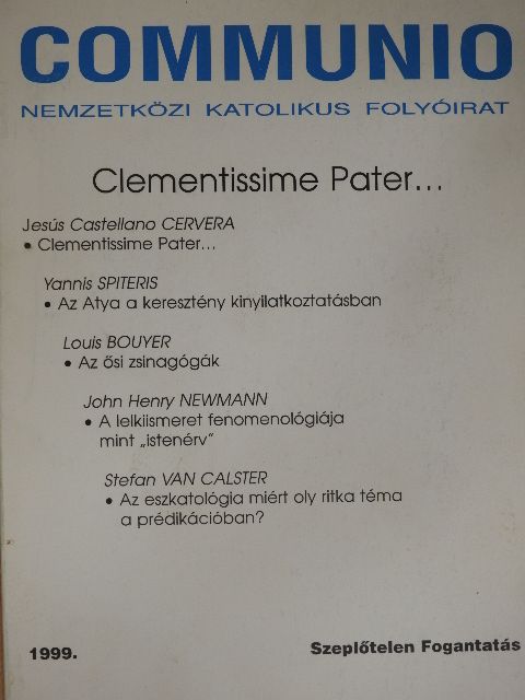 Jesús Castellano Cervera - Communio 1999. Szeplőtelen fogantatás [antikvár]