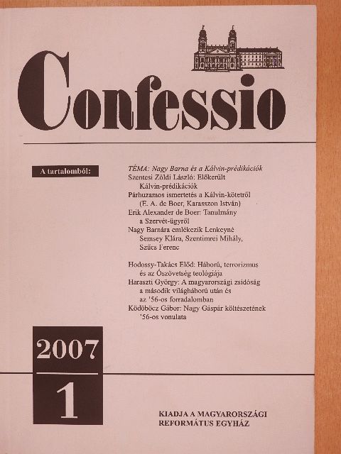 Éles Csaba - Confessio 2007/1. [antikvár]