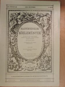 Bojtásné Damó Csilla - Hadtörténelmi Közlemények 1996. december [antikvár]