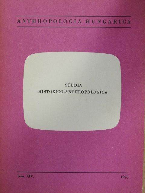 Bottyán L. Olga - Studia Historico-Anthropologica [antikvár]