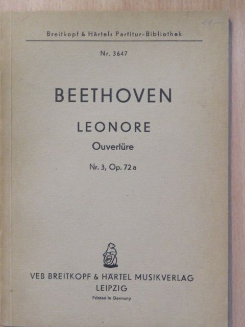 Ludwig van Beethoven - Leonore Ouvertüre Nr. 3 [antikvár]