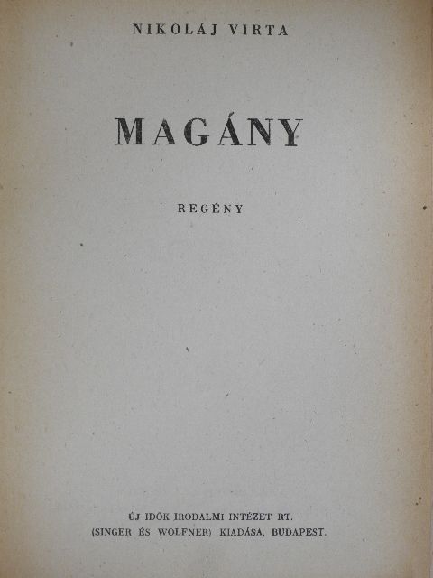 Nikoláj Virta - Magány [antikvár]