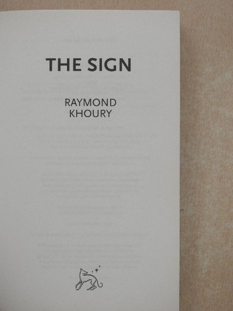 Raymond Khoury - The Sign [antikvár]