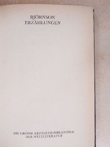 Björnstjerne Björnson - Erzählungen [antikvár]
