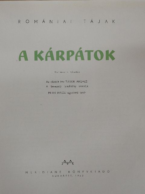 Mihai Iancu - A Kárpátok [antikvár]