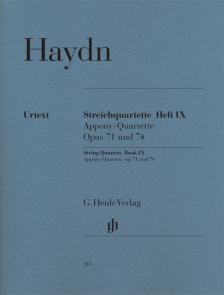 HAYDN J. - STREICHQUARTETTE HEFT IX OP.71/74 URTEXT (FEDER / SASLAV), STIMMEN