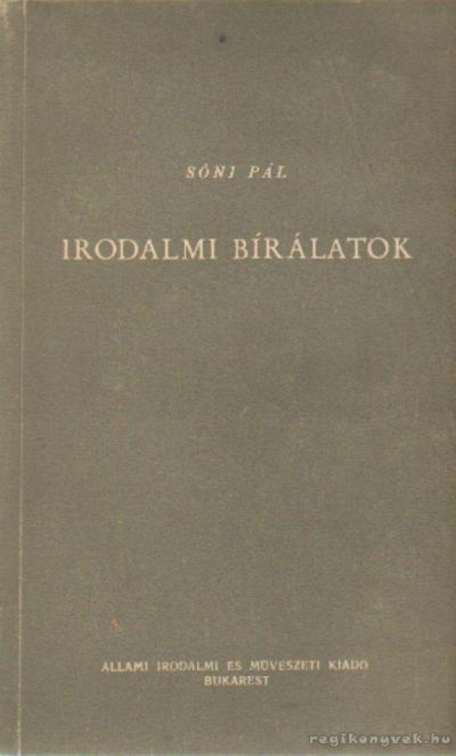Irodalmi bírálatok [antikvár]