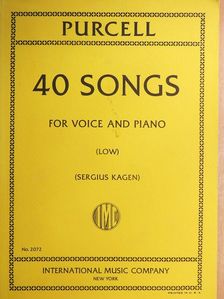 Henry Purcell - 40 songs for voice and piano [antikvár]