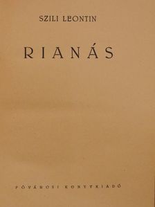 Szili Leontin - Rianás [antikvár]
