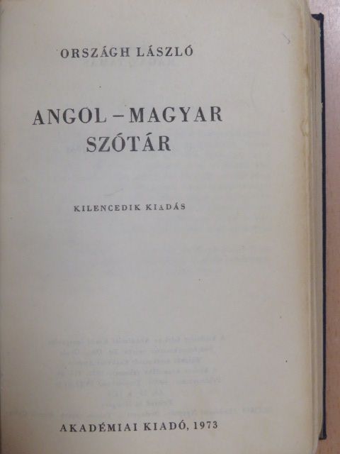 Országh László - Angol-magyar szótár [antikvár]