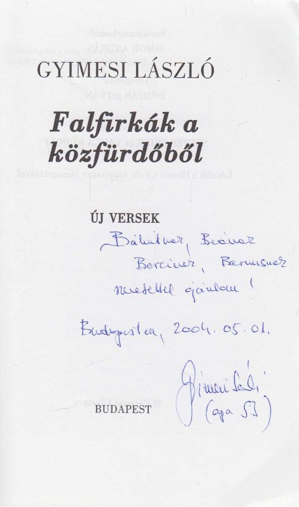 Gyimesi László - Falfirkák a közfürdőből (dedikált) [antikvár]