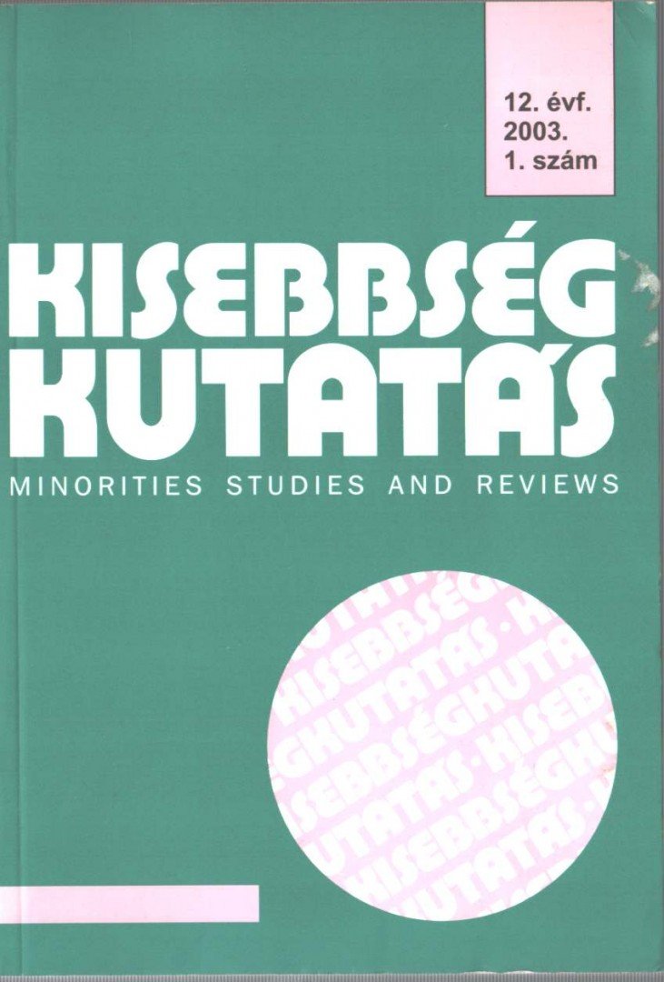 CHOLNOKY GYŐZŐ - Kisebbségkutatás 2003/1 [antikvár]