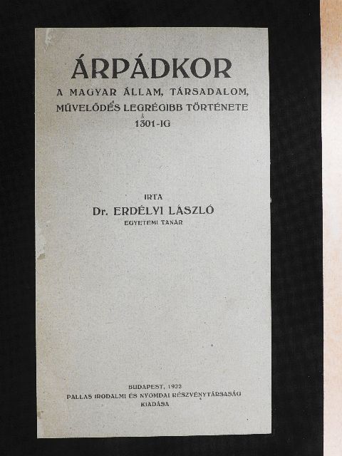 Dr. Erdélyi László - Árpádkor [antikvár]