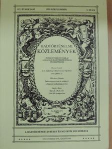 Bencze László - Hadtörténelmi Közlemények 1999. szeptember [antikvár]