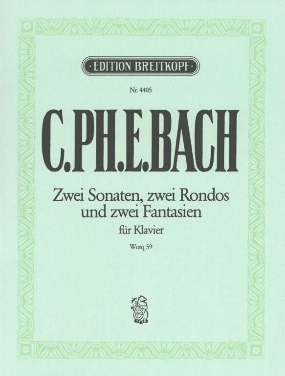 BACH, C.PH.E. - ZWEI SONATEN, ZWEI RONDOS UND ZWEI FANTASIEN FÜR KLAVIER Wotq 59 (C.KREBS)