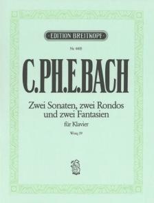 BACH, C.PH.E. - ZWEI SONATEN, ZWEI RONDOS UND ZWEI FANTASIEN FÜR KLAVIER Wotq 59 (C.KREBS)