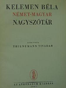 Kelemen Béla - Német-magyar nagyszótár [antikvár]