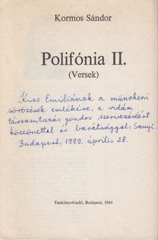 Kormos Sándor - Polyfónia II (dedikált) [antikvár]