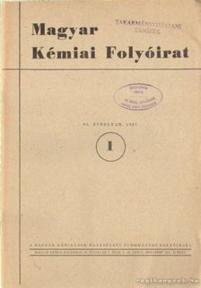 Pungor Ernő - Magyar Kémiai Folyóirat 1987. 93. évfolyam (hiányos) [antikvár]