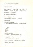 Nagy Sándor Zoltán festőművész kiállítása (meghívó) [antikvár]