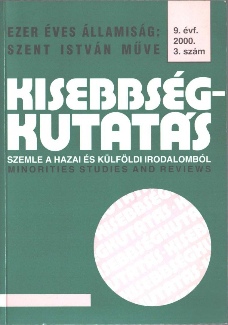 CHOLNOKY GYŐZŐ - Kisebbségkutatás 2000/3 [antikvár]