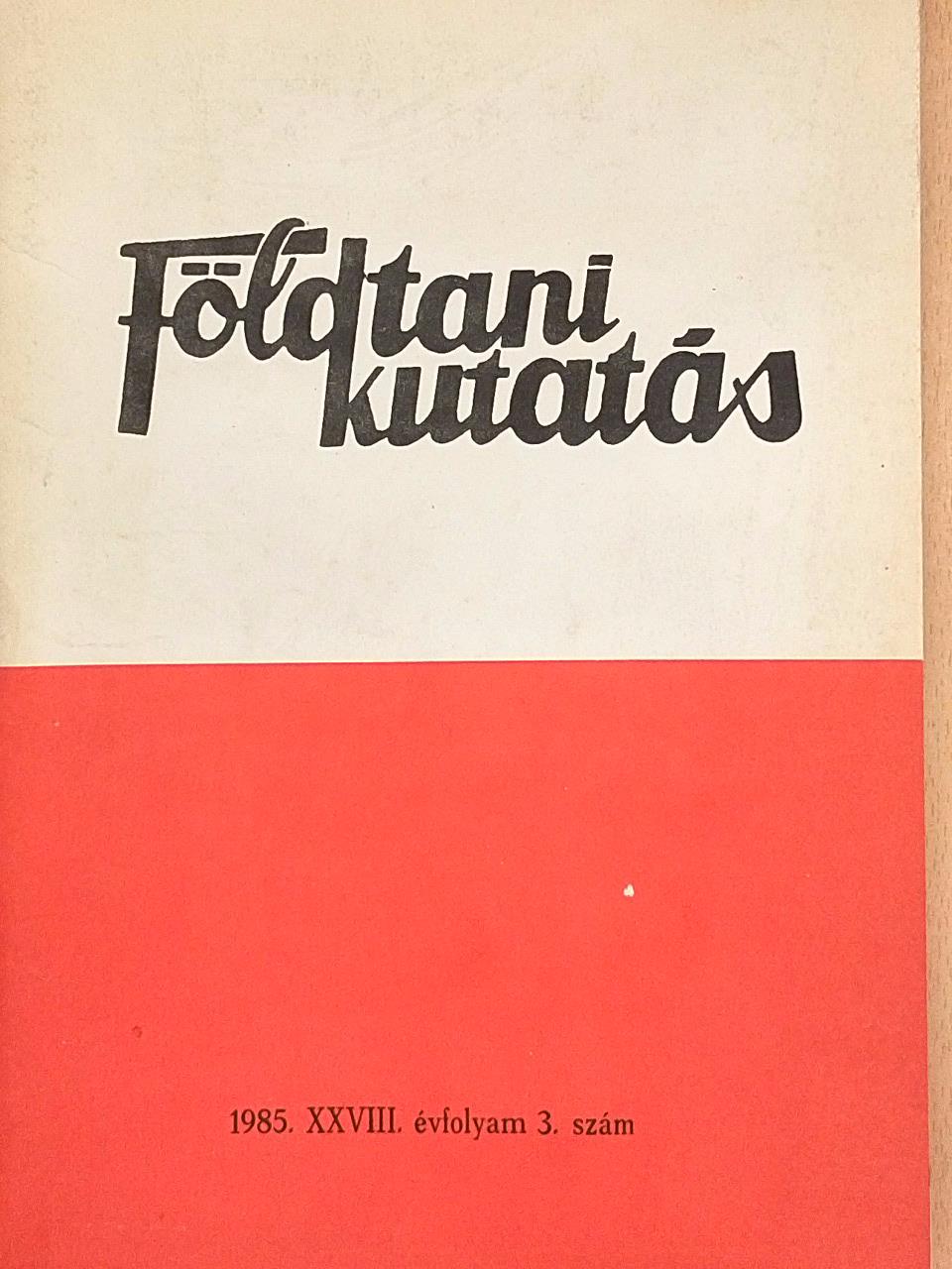 Andainé Simon Márta - Földtani Kutatás 1985/3. [antikvár]