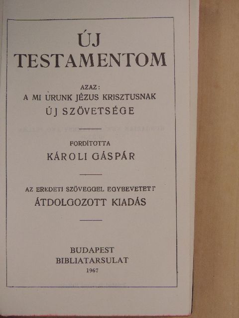 Új Testamentom/A zsoltárok könyve [antikvár]