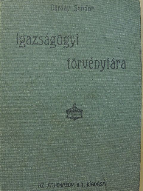 Dárday Sándor Igazságügyi törvénytára VIII. [antikvár]