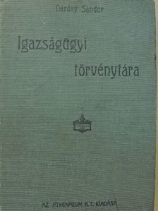 Dárday Sándor Igazságügyi törvénytára VIII. [antikvár]